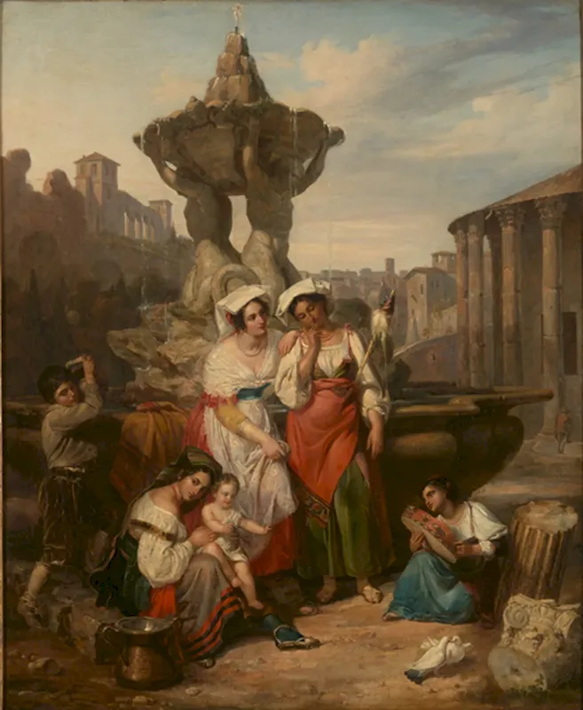 Femmes Italiennes en Conversation - Louis Brüls - 1836