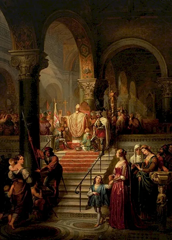 Die Segnung Richards Löwenherz - Louis Brüls - 1840