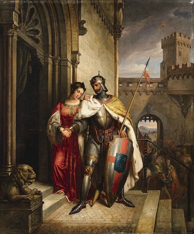 Der Abschied des Ritters - Louis Brüls - 1840