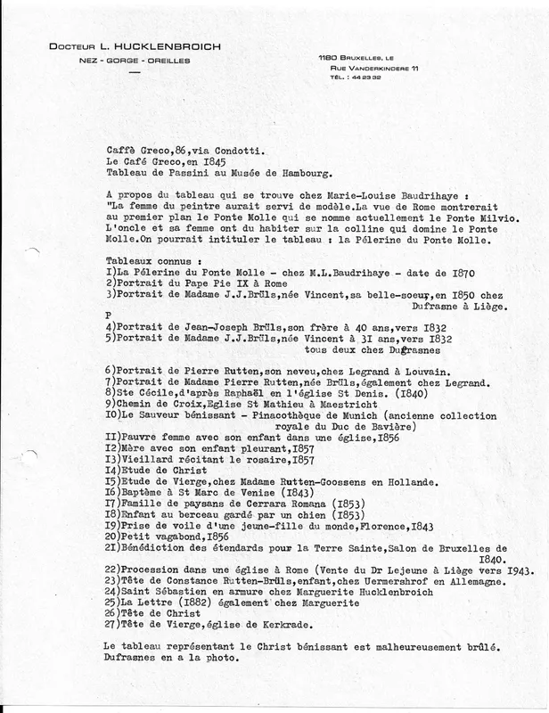 Seite aus den Familiennotizen von Léon Hucklenbroich
