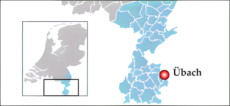 Mappa e posizione di Ubach nel Limburgo, Paesi Bassi